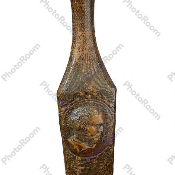 Leather Face Decanter Bottle El Quijote De La Mancha 13” High - Picture 3 of 13